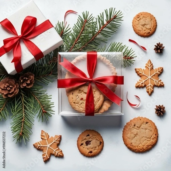 Obraz christmas cookies and decorations