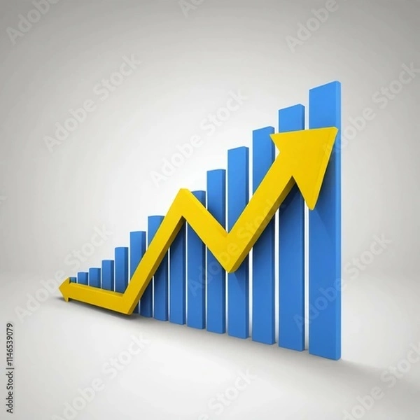 Obraz business chart with arrow