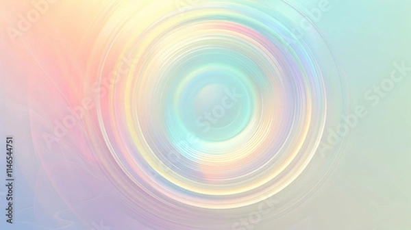 Fototapeta Soft, colorful abstract swirl with a luminous center, conveying a sense of calm and tranquility.