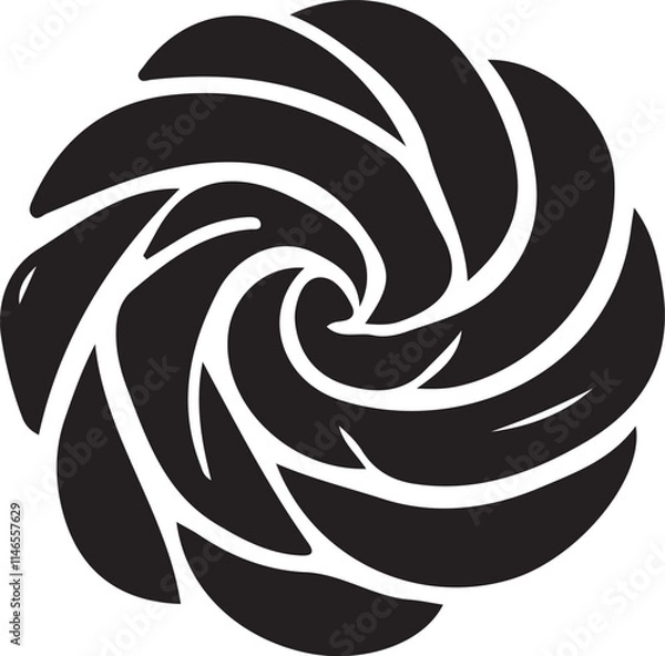 Fototapeta black and white spiral