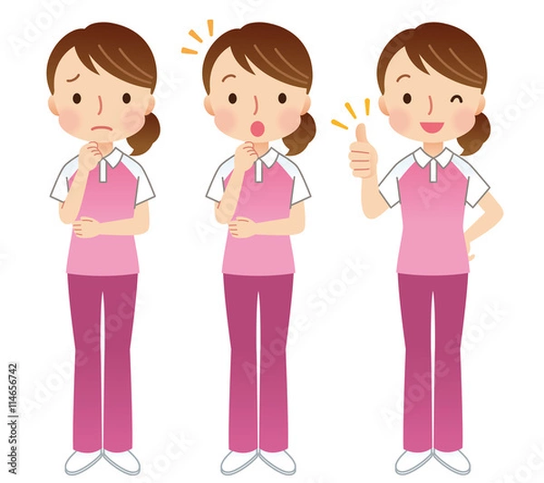 Fototapeta 女性スタッフ　表情セット