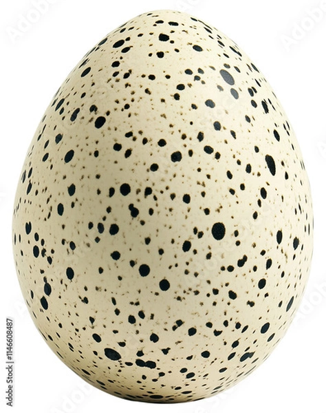 Obraz Close-Up View of a Beautifully Speckled Egg isolated on transparent background.