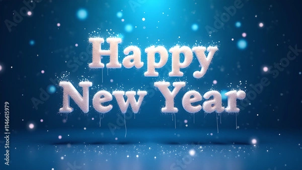 Obraz Happy New Year Celebration Greeting. Concept of beginning, celebration, and happiness.