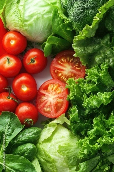Fototapeta Different vegetables on a white background. Selective focus.
