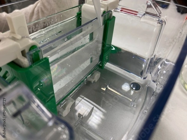 Fototapeta protein and dna size separation apparatus, sds page, purity analysis of pooled fraction, protein solution extraction, agarose gel, biochemistry.