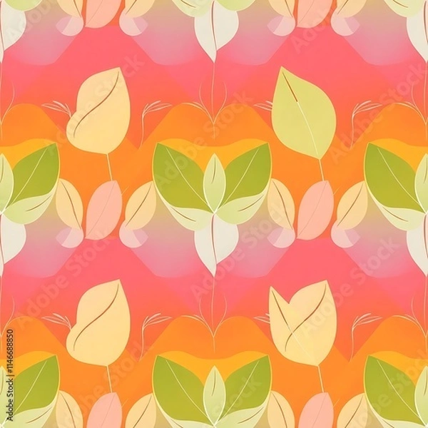 Fototapeta Summer Bloom Seamless Pattern 
