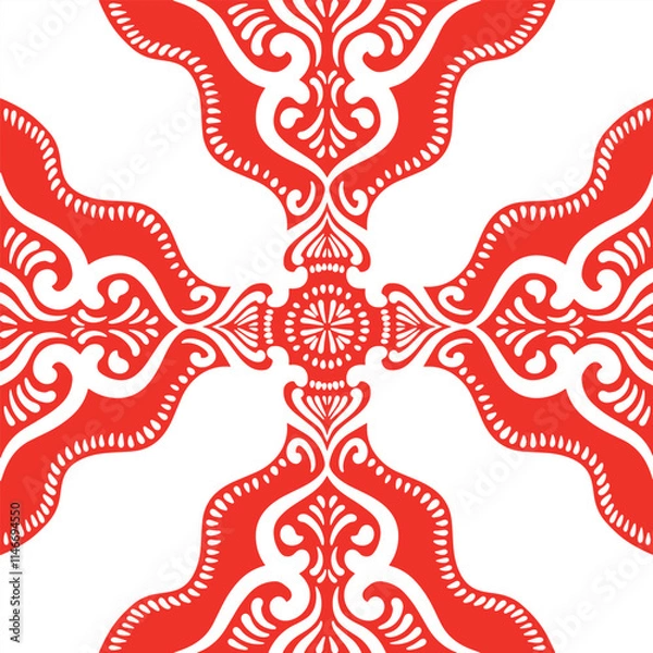 Fototapeta  Artistic pattern in Christmas style is suitable for textiles and decor, seamless pattern vector 
