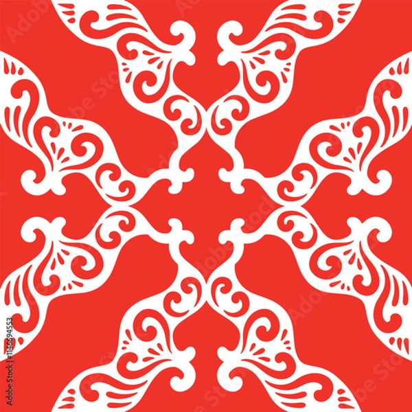 Fototapeta  Artistic pattern in Christmas style is suitable for textiles and decor, seamless pattern vector 