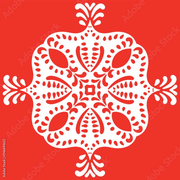 Fototapeta  Artistic pattern in Christmas style is suitable for textiles and decor, seamless pattern vector 