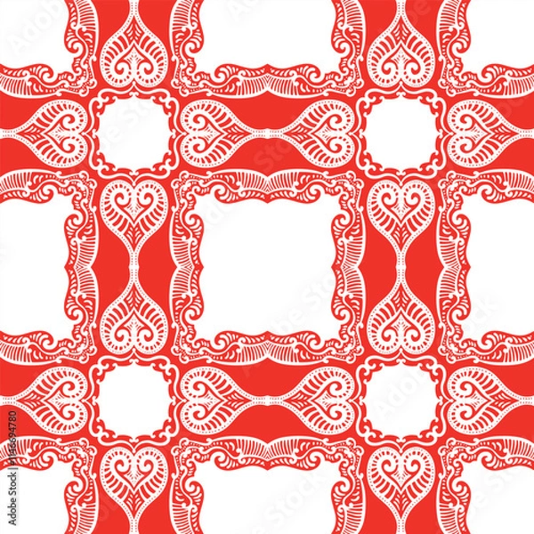 Fototapeta Artistic pattern in Christmas style is suitable for textiles and decor, seamless pattern vector 