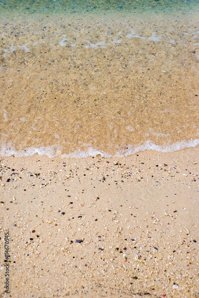 Fototapeta sand beach with wave