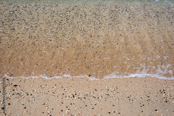 Fototapeta sand beach with wave