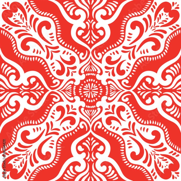 Fototapeta Artistic pattern in Christmas style is suitable for textiles and decor, Seamless pattern vector