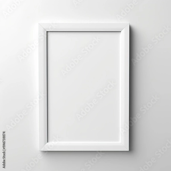 Obraz un cadre blanc format A5 sans affiche fond blancavec des Ã©lÃ©ments abstraits