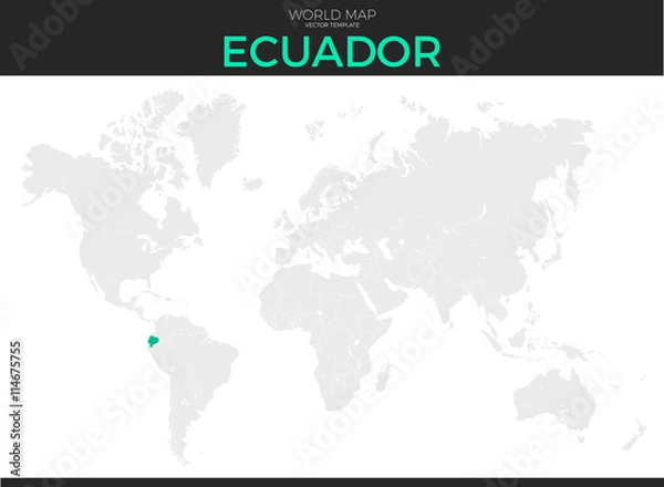 Fototapeta Republic of Ecuador Location Map