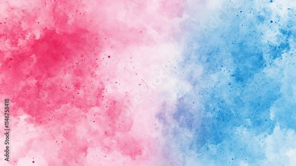 Fototapeta Vibrant blend of pink and blue in a smooth gradient, creating a fresh, contemporary background.