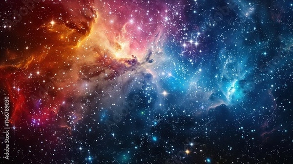 Fototapeta Cosmic Nebula: A Celestial Tapestry of Stars and Gas