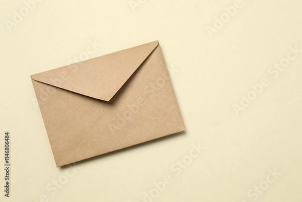 Fototapeta Paper envelope on color background