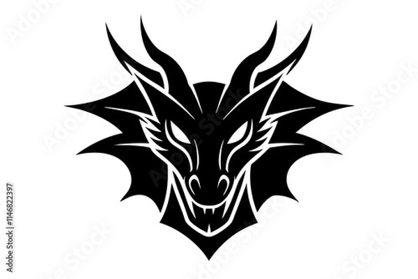 Fototapeta dragon head logo
