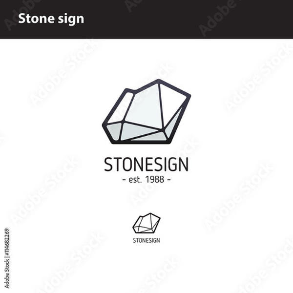 Obraz sign  polygonal stone