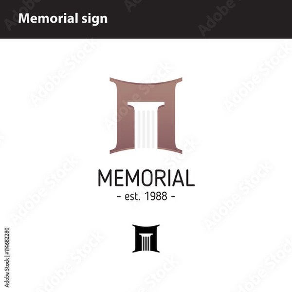 Obraz simple logo monument