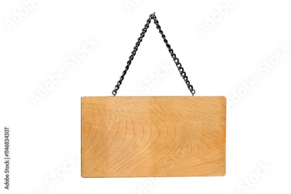 Fototapeta wooden signboard isolate on white background.