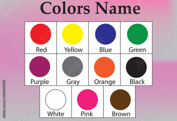 Fototapeta Nursery activity of colors name