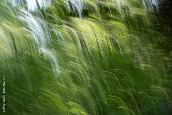 Obraz Abstract waterfall in green