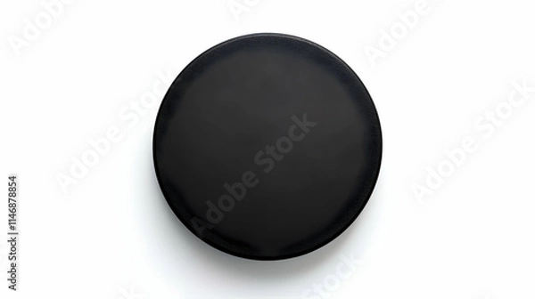 Fototapeta A simple black circular object on a white background.