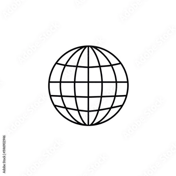 Fototapeta Globe Icon vector illustration