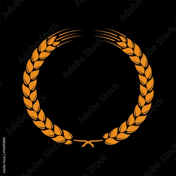 Fototapeta Wreath of wheat ears 