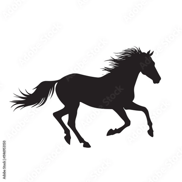 Obraz horse silhouette vector