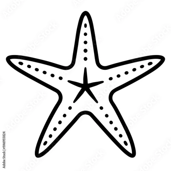 Obraz starfish line art vector