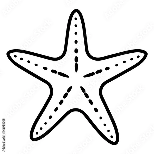 Obraz starfish line art vector