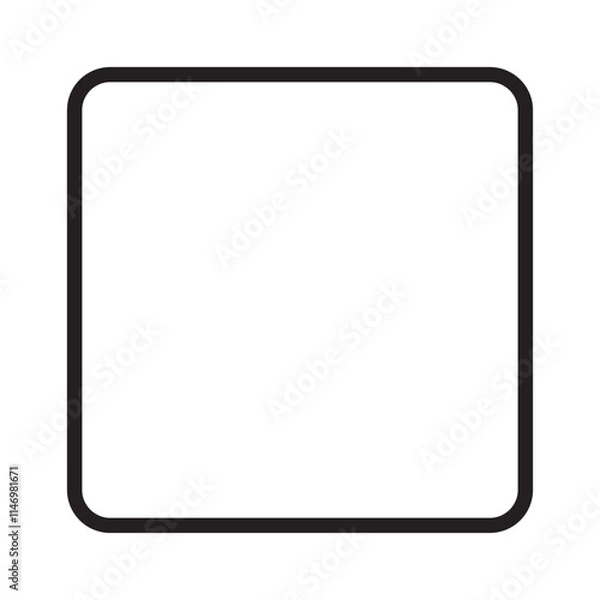 Fototapeta rectangle icon illustration on white background