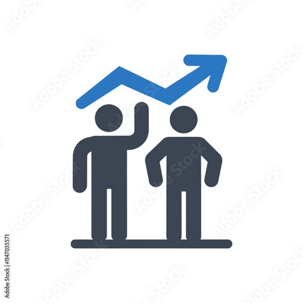 Obraz Team Growth Chart Icon