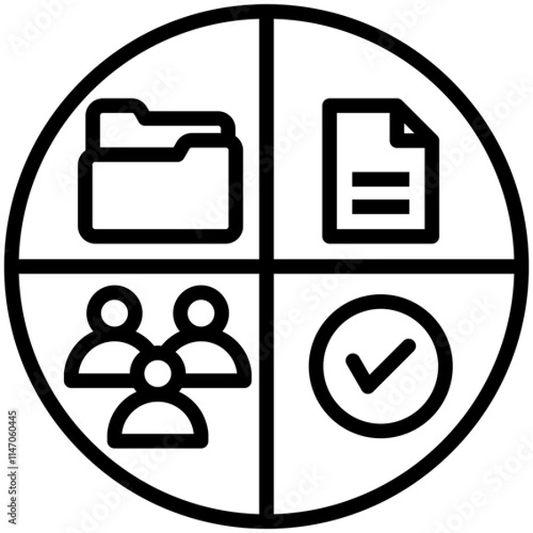 Fototapeta Segmentation Icon