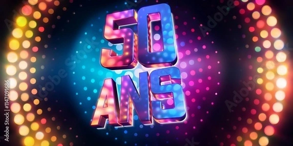 Obraz 50 ans boule à facettes
