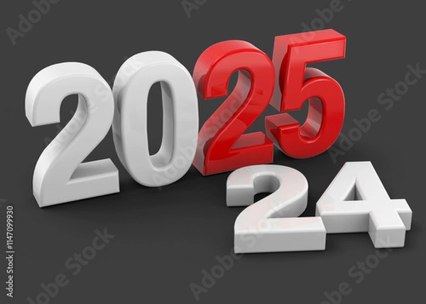 Fototapeta Happy New Year - 3D Render