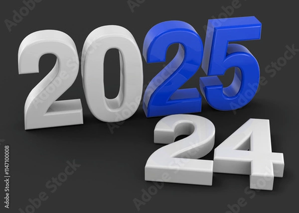 Fototapeta Happy New Year - 3D Render