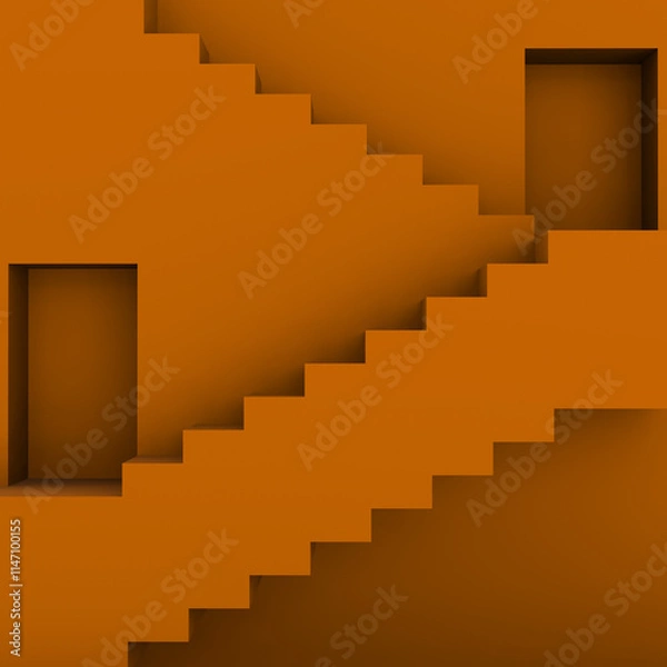 Fototapeta Colorful Stairs - 3D concept