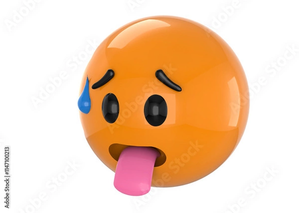 Obraz Tired Emoticon - 3D icon