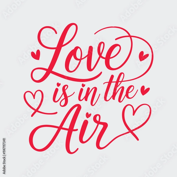 Fototapeta Simple typography of Happy Valentine's Day.