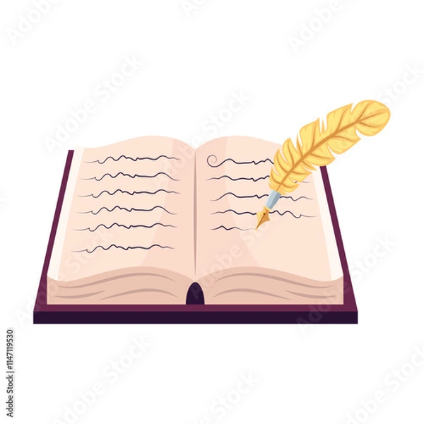 Obraz poem book and feather pen