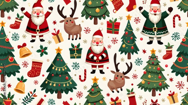 Obraz Festive Christmas Pattern
