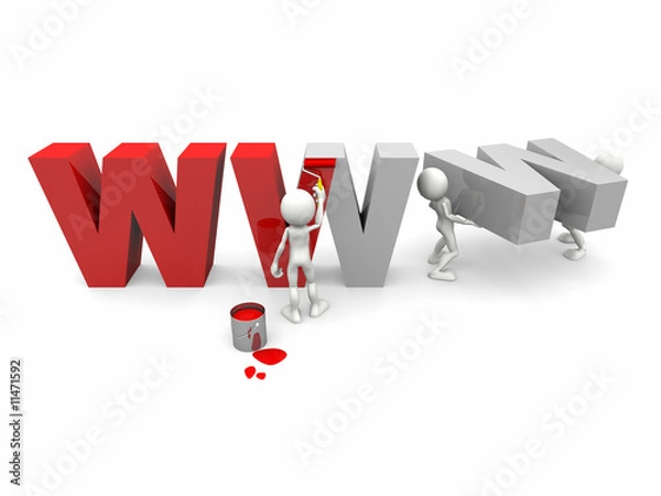 Obraz WWW in allestimento