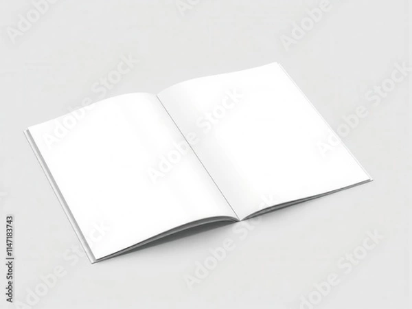 Obraz Blank Brochure magazine on grey background for design replacement, design, blank, magazine
