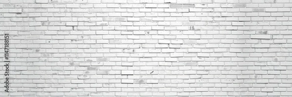 Fototapeta White brick wall with clean and uniform pattern, suitable as background for various design projects, surface, modern, urban