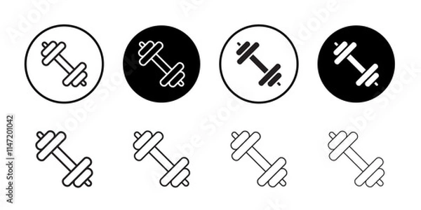 Fototapeta Dumbell icon Flat line symbol