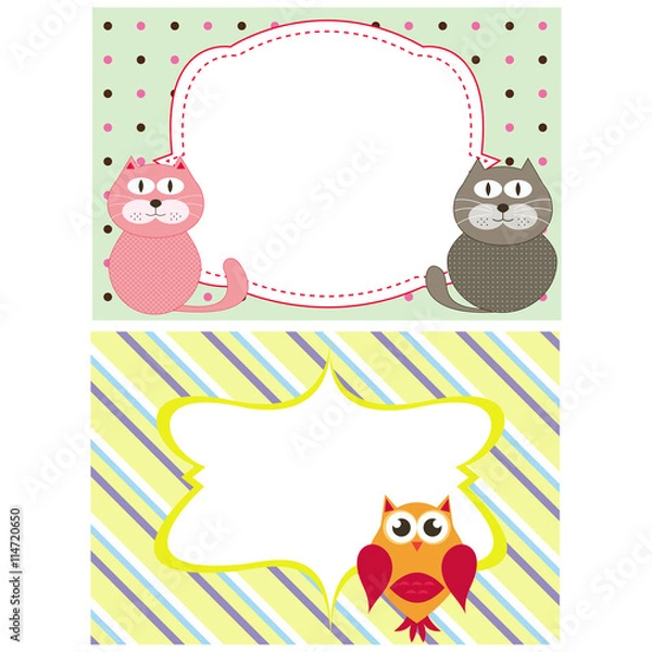 Obraz frame with animals vector
